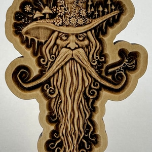 Old Man in the woods Maple Wood Ornament / Shelf Decor - 3D