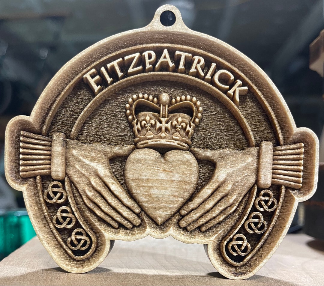 Wooden Claddagh Personalized 3D Maple Wood Ornament / Shelf Decor - Etsy