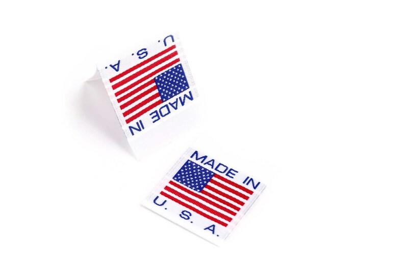 Made In USA Woven Clothing Labels Folded with Seaming Etsy
