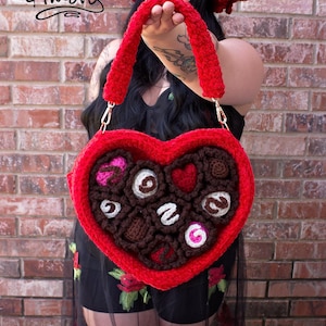 Heart Chocolate box crochet PURSE ONLY *Finished*