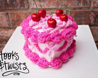 Crochet heart cake *Finished*