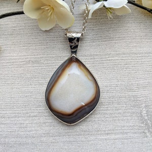 Shades of Winter Pendant - Druzy Quartz Pendant Necklace, Sterling Silver Necklace, Unique Necklace, Handcrafted, Silver Peacock Studio
