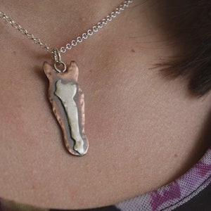 Custom Horse and Blaze Necklace - Cowgirl Jewelry - KEB Designs