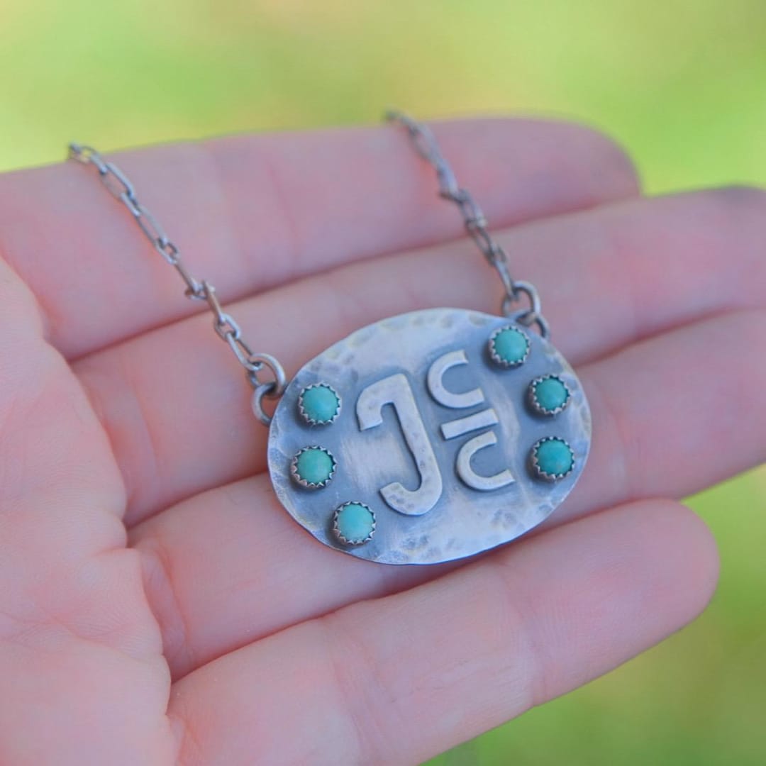 Pendant Ranch Sign Custom Ranch Brand Pendant | Personalized Initial Necklace | Round ...