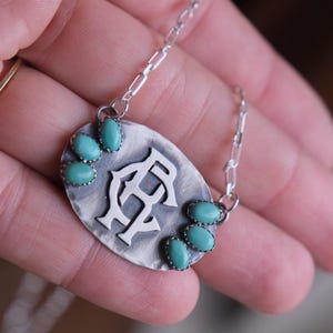 Pendant Ranch Sign Custom Ranch Brand Pendant | Personalized Initial Necklace | Oval ...