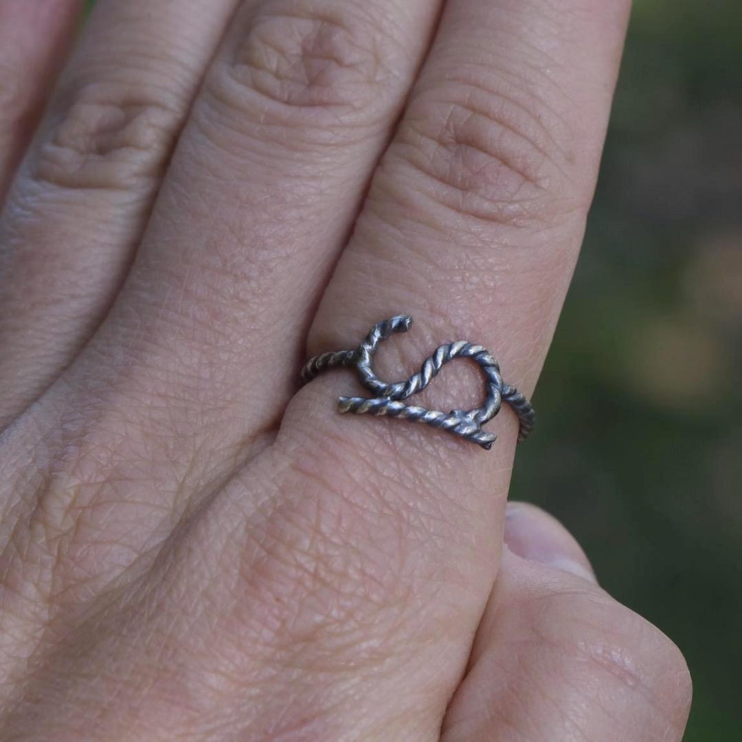 Custom Sterling Silver Rope Brand Ring – Twisted Wire Ranch Jewelry - Etsy