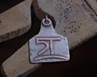 Pendant Ranch Sign Custom Brand Pendant, Ranch Brand Necklace, Handmade Sterling Silver ...