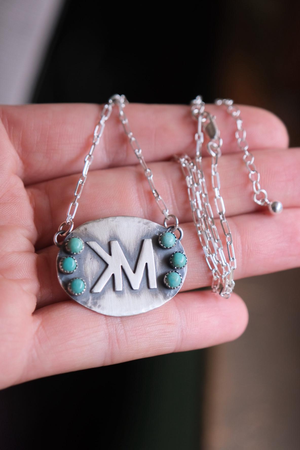 Pendant Ranch Sign Custom Ranch Brand Pendant | Personalized Initial Necklace | Round ...