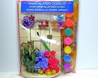 Fairy Door Paint Kit DIY Fairy Door Working Fairy Door DIY Fairy Kit Latching Fairy Door Kit  Fairy Door Paints Fairy House Kit Fairy Door