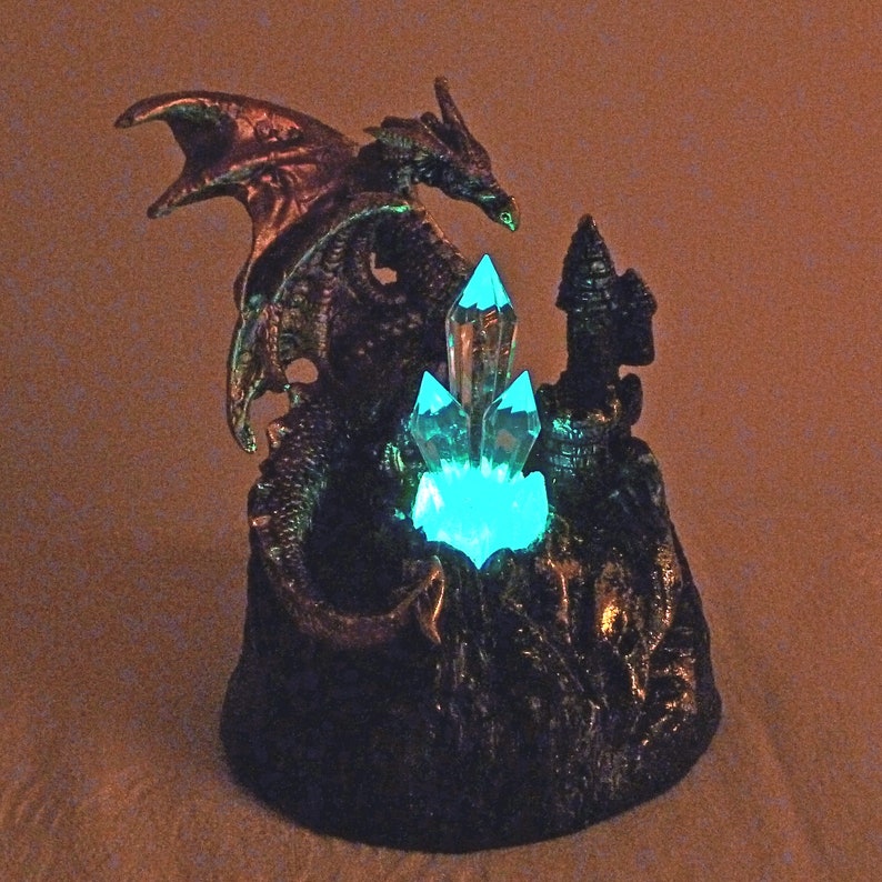 DRAGON LED Figurine Light w Free Dragon Charm LED Multicolor Etsy France