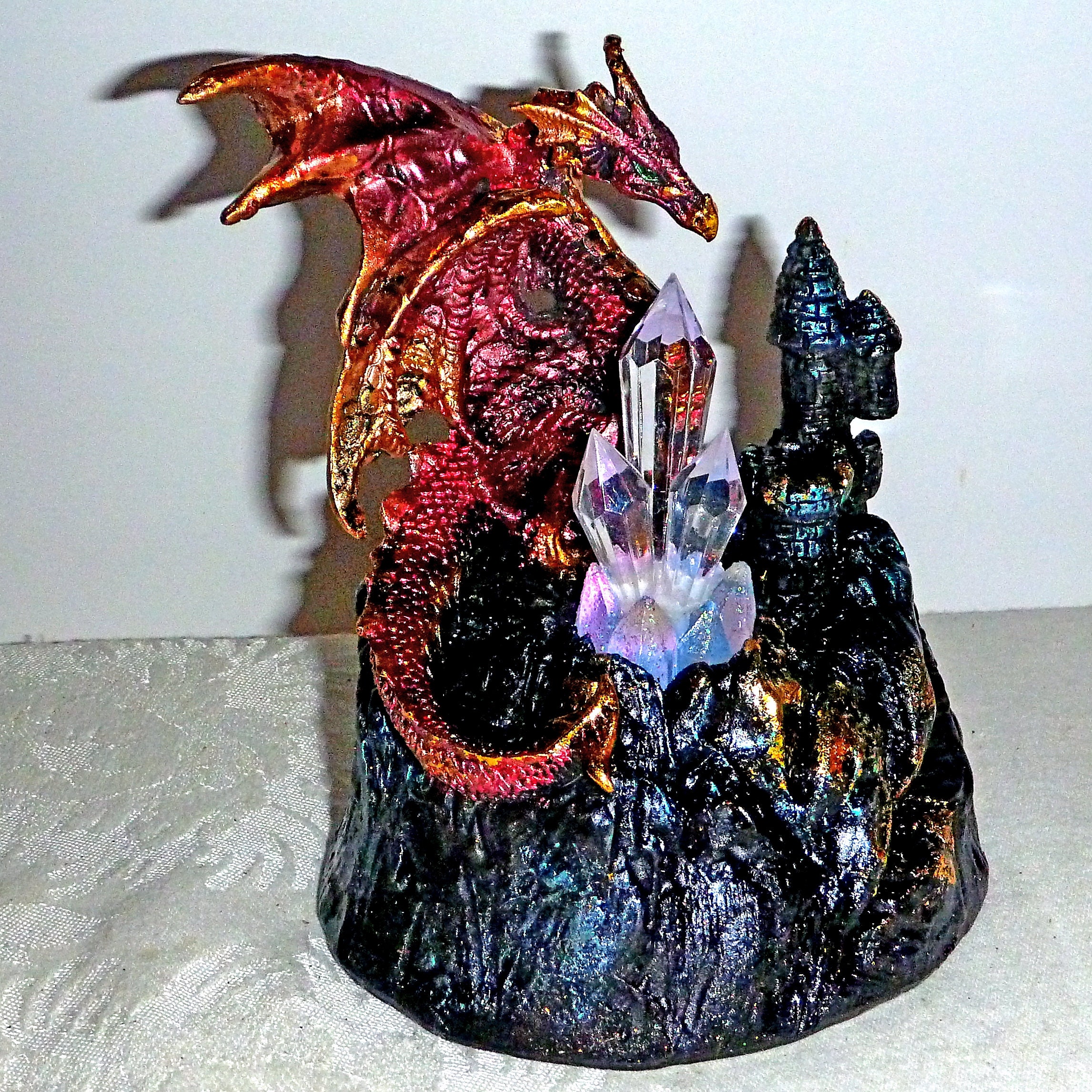 DRAGON LED Figurine Light w Free Dragon Charm LED Multicolor Etsy