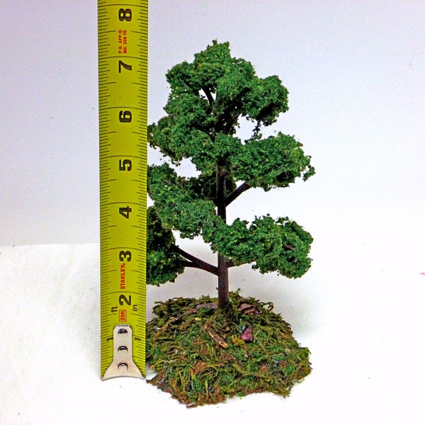 MINIATURE TREE 7.5 Inch Realistic Looking for Models Dioramas Fairy Houses Zen Gardens Dollhouse Model Railway Game Architecture Scenery