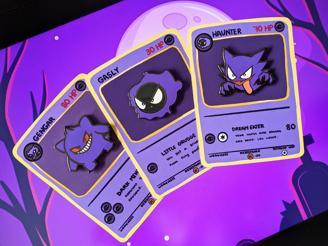 Gastly, Haunter, Gengar - Mini Pokemon Enamel Pins! Halloween - Spoopy -  Etsy
