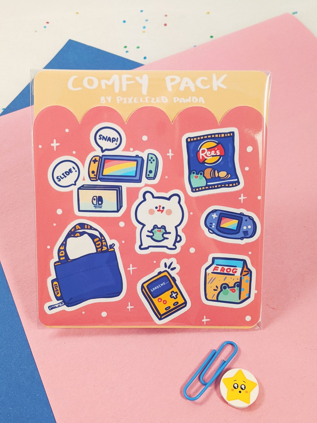 Comfy Pack Sticker Sheet Kawaii Stickers Cute Stickers Etsy Canada