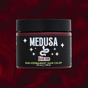 Medusa Semi-Permanent Hair Color, Vegan and Cruelty-Free Red Hair Dye, Deep Conditioning Hair Color (5FL OZ, Bite Me)
