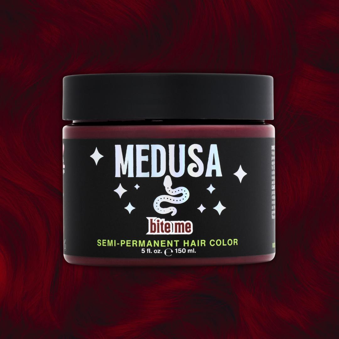 Medusa Semi-Permanent Hair Color, Vegan and Cruelty-Free Red Hair Dye, Deep Conditioning Hair Color (5FL OZ, Bite Me)