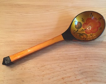 Hand painted folk art spoon