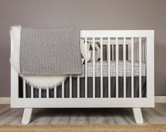 Black And White Crib Bedding Modern Nursery Grid Crib Etsy