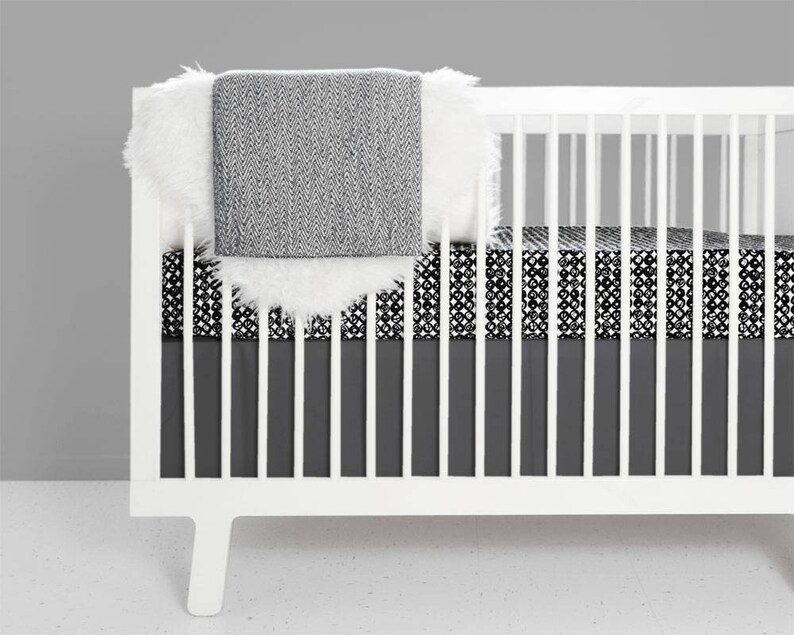 black and white baby bedding