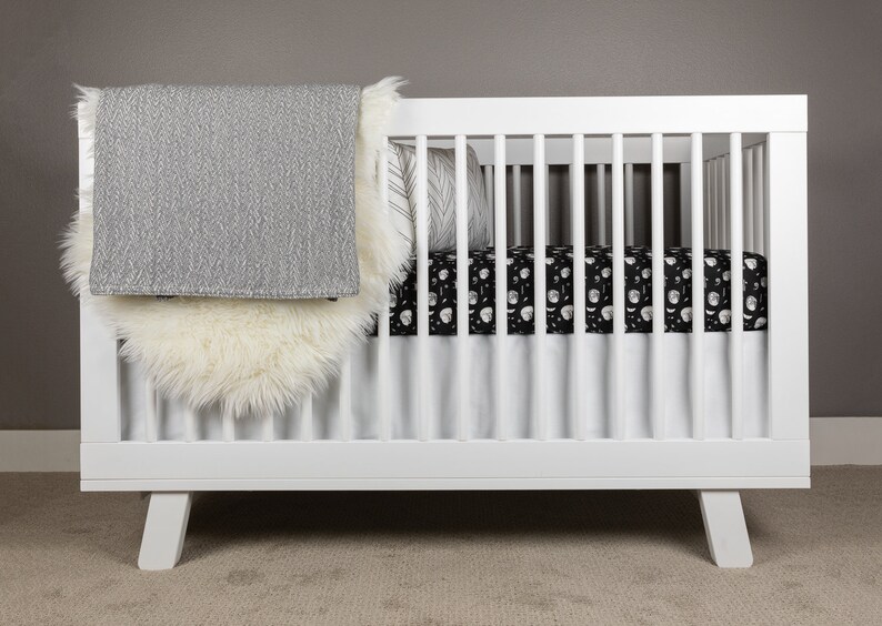 Crib Bedding Black and White Baby Bedding sleeping Etsy