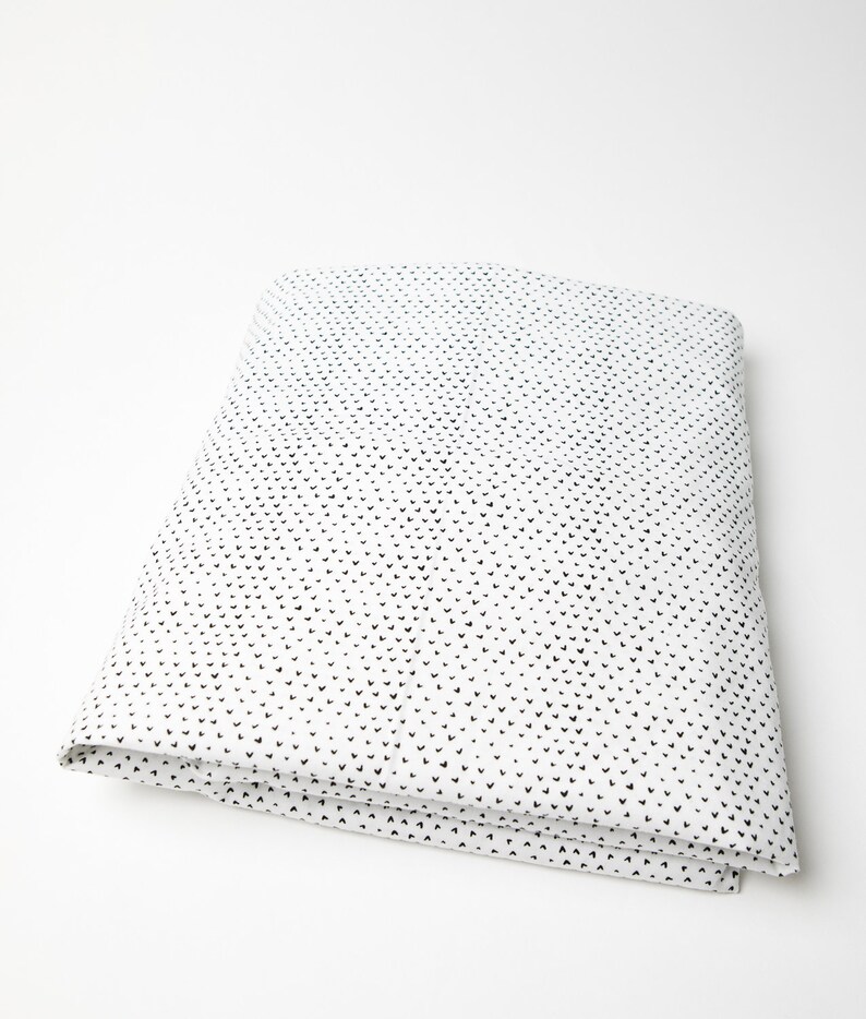 Crib Bedding Black and White Baby Bedding Hearts Crib Etsy