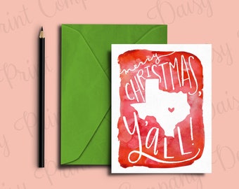 Texas Christmas Cards 2022 Texas Christmas Card | Etsy
