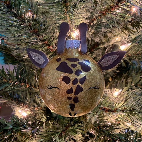 Personalized Giraffe Kids Christmas Ornament Etsy