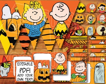 Printable Snoopy Birthday Party Decoration Peanuts Charlie Etsy