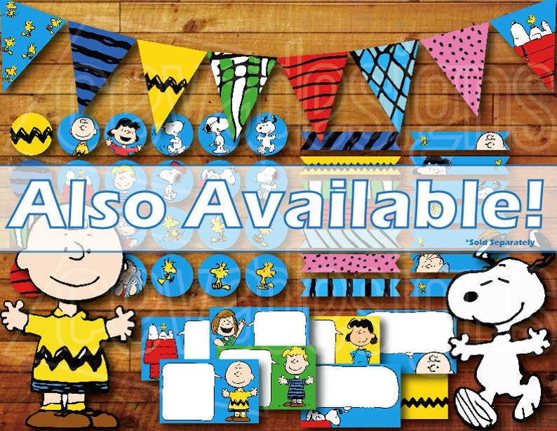 Printable Snoopy Birthday Banner / Charlie Brown Birthday Etsy