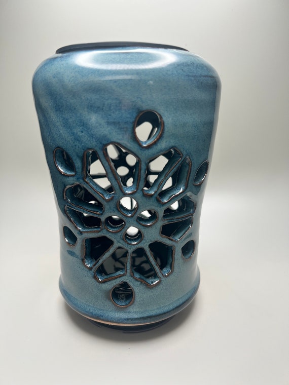 Solar Lantern | Candle Lantern | Outdoor Decor | Handmade Pottery | Ceramic | Patio Lantern | Free Shipping