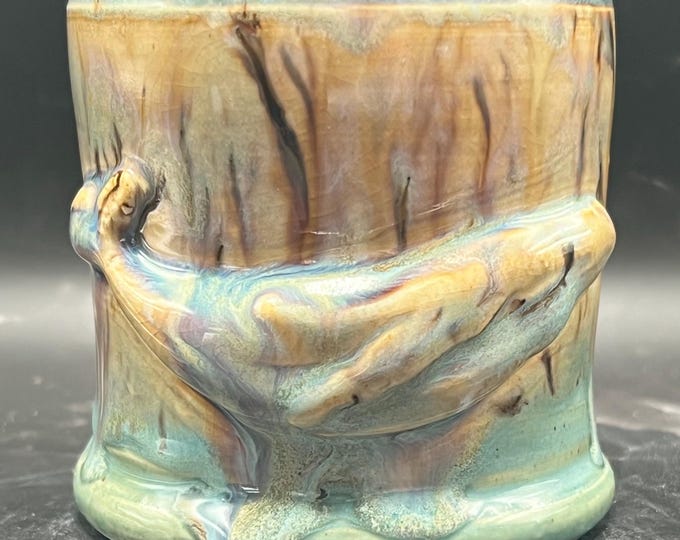 Whale Mug | Coffee Tumbler | PNW Pottery | Whale | Holiday Gift | FREE SHIPPING | Pudget Sound Gift | Gray Whale | Made in Washington