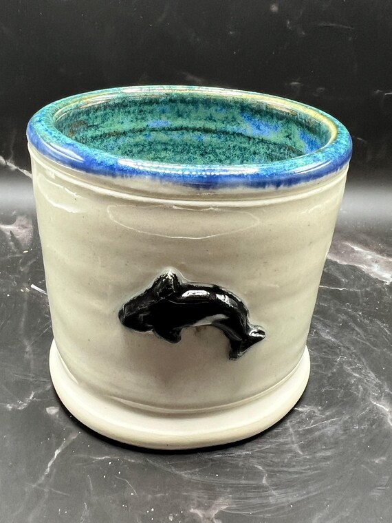 Orca Mug | Coffee Tumbler | PNW Pottery | Whale | Holiday Gift | FREE SHIPPING | Pudget Sound | Cappuccino Cup | Made in Washington