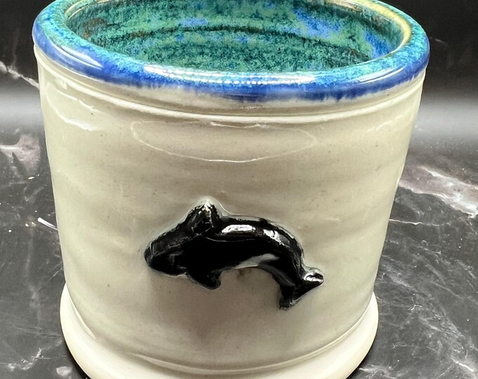 Orca Mug | Coffee Tumbler | PNW Pottery | Whale | Holiday Gift | FREE SHIPPING | Pudget Sound | Cappuccino Cup | Made in Washington