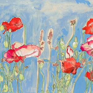 Red Poppies Flower Art Print