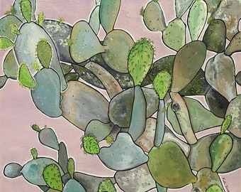 Prickly Pear Cactus Art Print