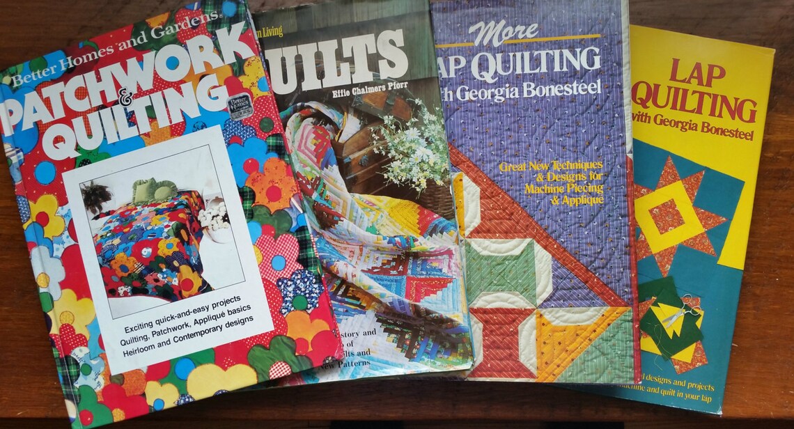 4 Vintage Quilting Books Patchwork Applique Heirloom Lap Etsy