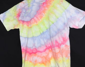 Youth XL Ice Dyed Shirt-Rainbow Sherbet