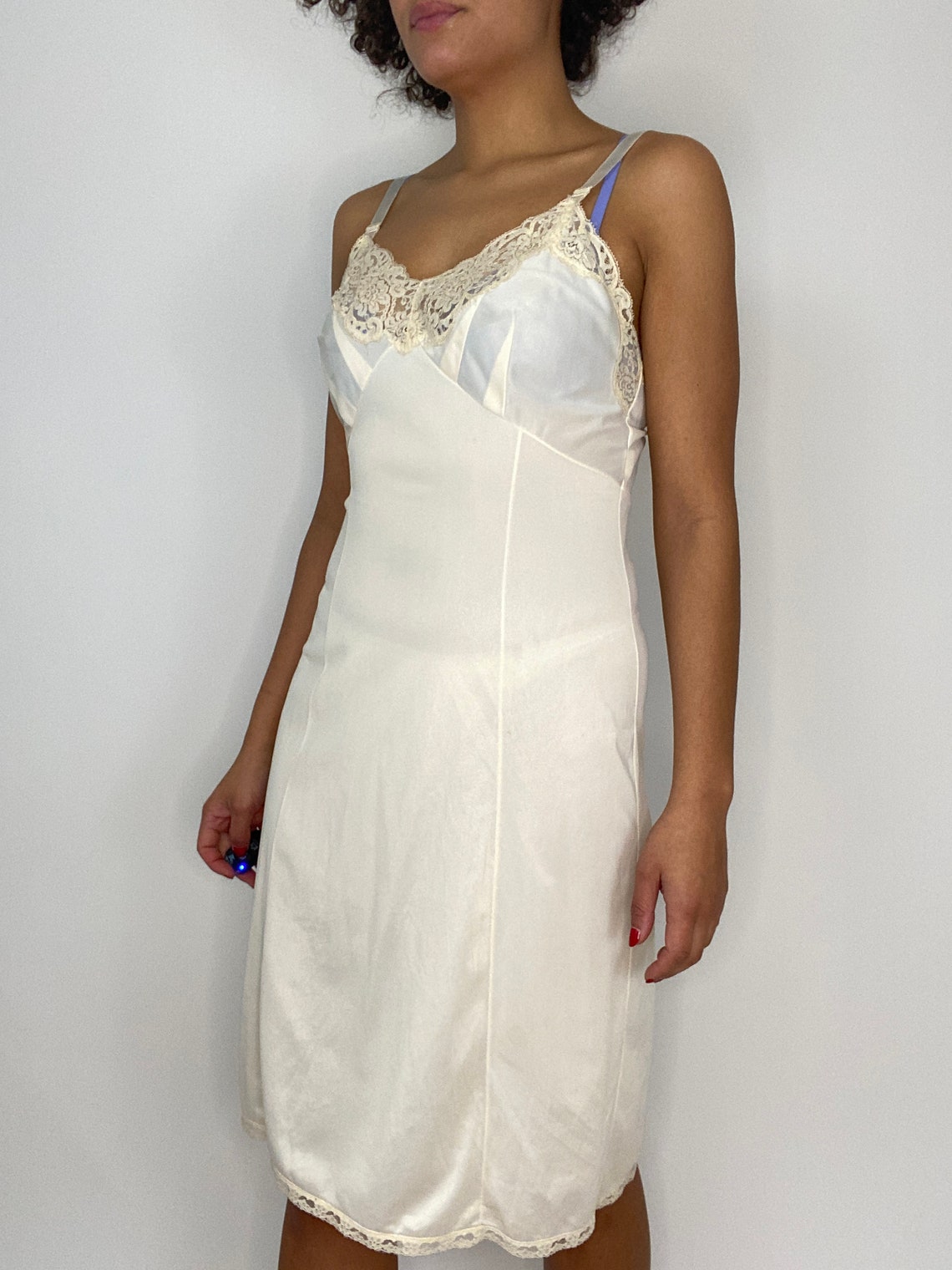 Vintage Silky Nudy Slip Dress
