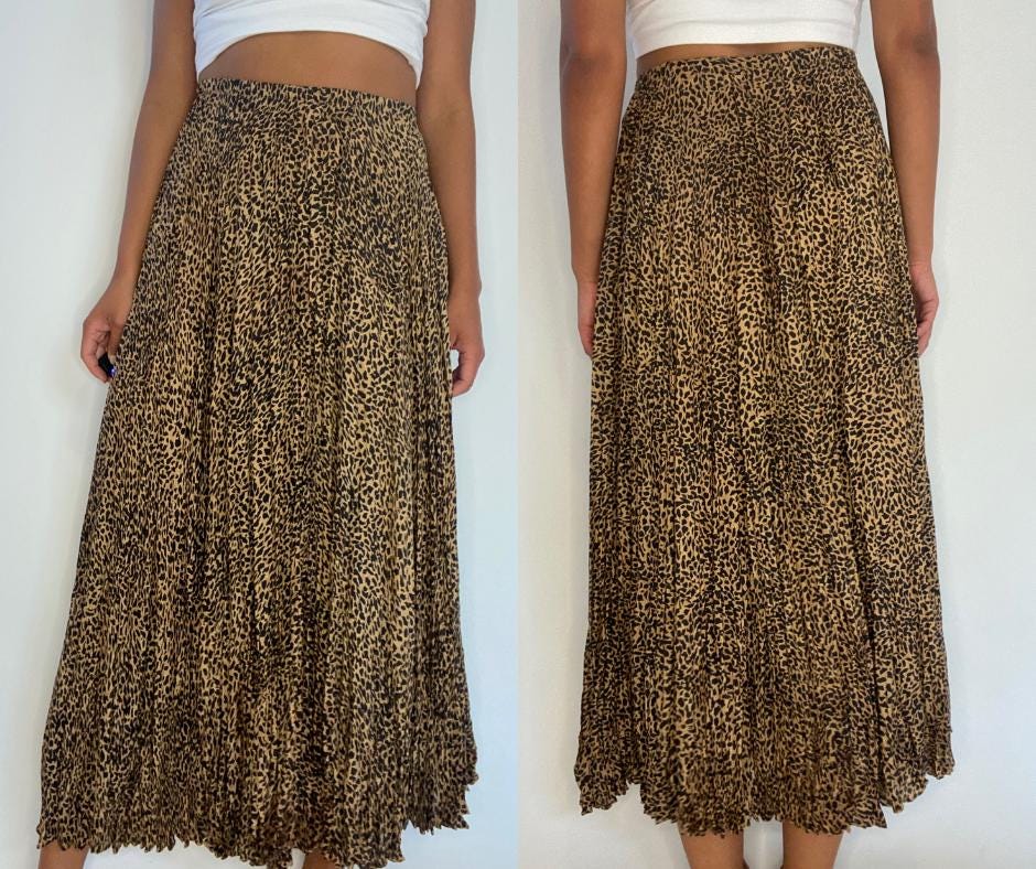 Leopard maxi skirt yarn hot sale