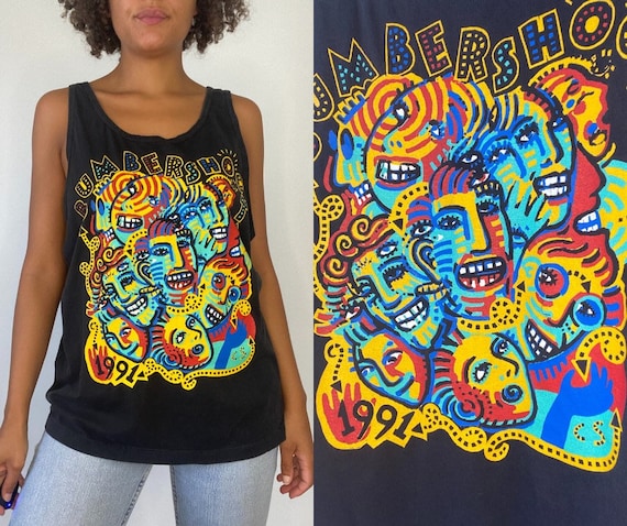 RARE 90s Bumbershoot Tank Top. 1990s Black Sleeve… - image 1