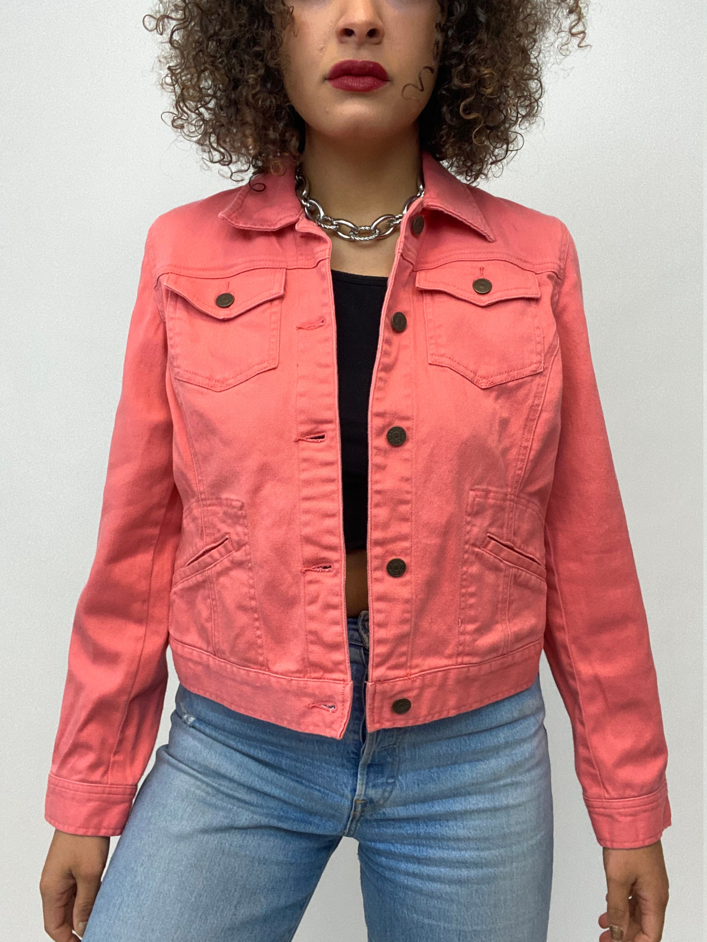 90s Pink Jean Jacket. 1990s Ralph 