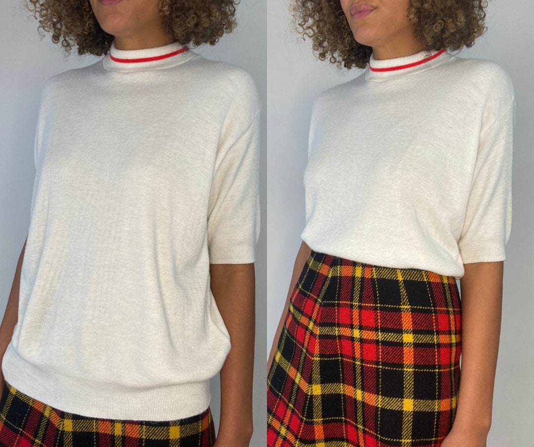 Classic White Short Sleeve Sweater