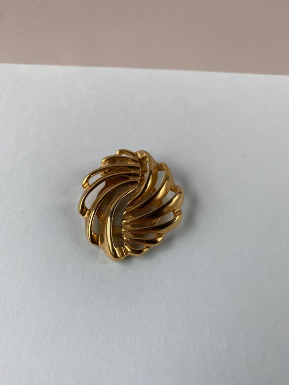 Broche Vintage Clips à Foulard En Métal Doré - Accessoire Rétro Pour Foulard Ou Vêtement