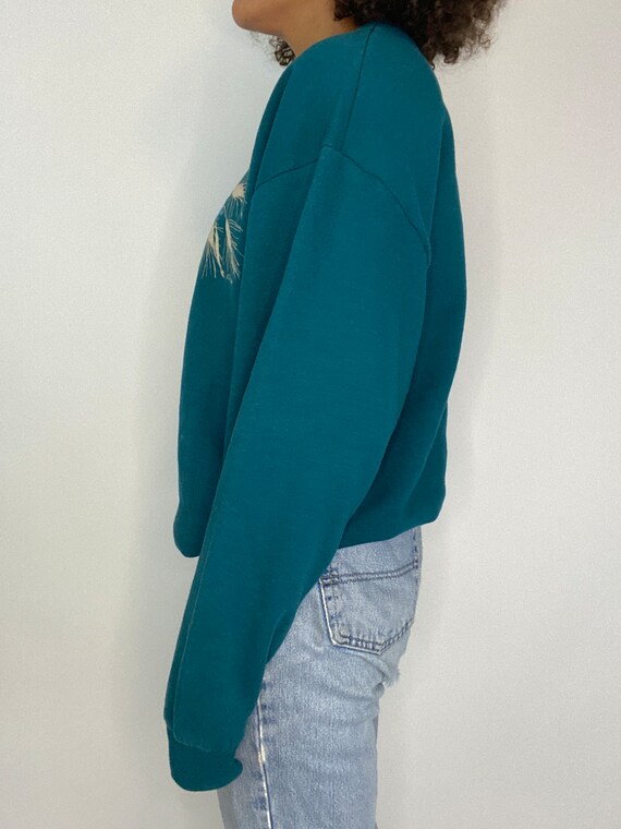 90s Pinecone Sweatshirt. 1990s Green Fall / Autum… - image 5