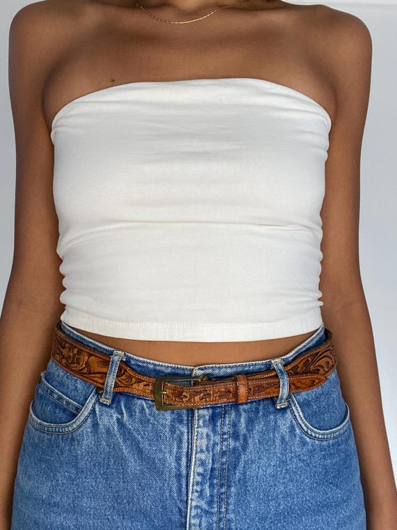 Original Leather Western Style Belt Brown main image 0