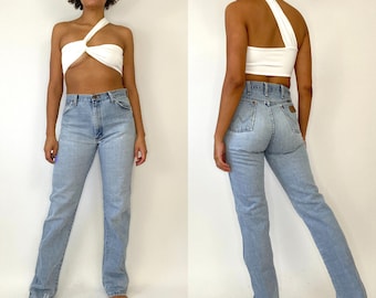 Vintage Wrangler Jeans. Light Wash Denim Pants. Medium. Cowboy. Cowgirl.