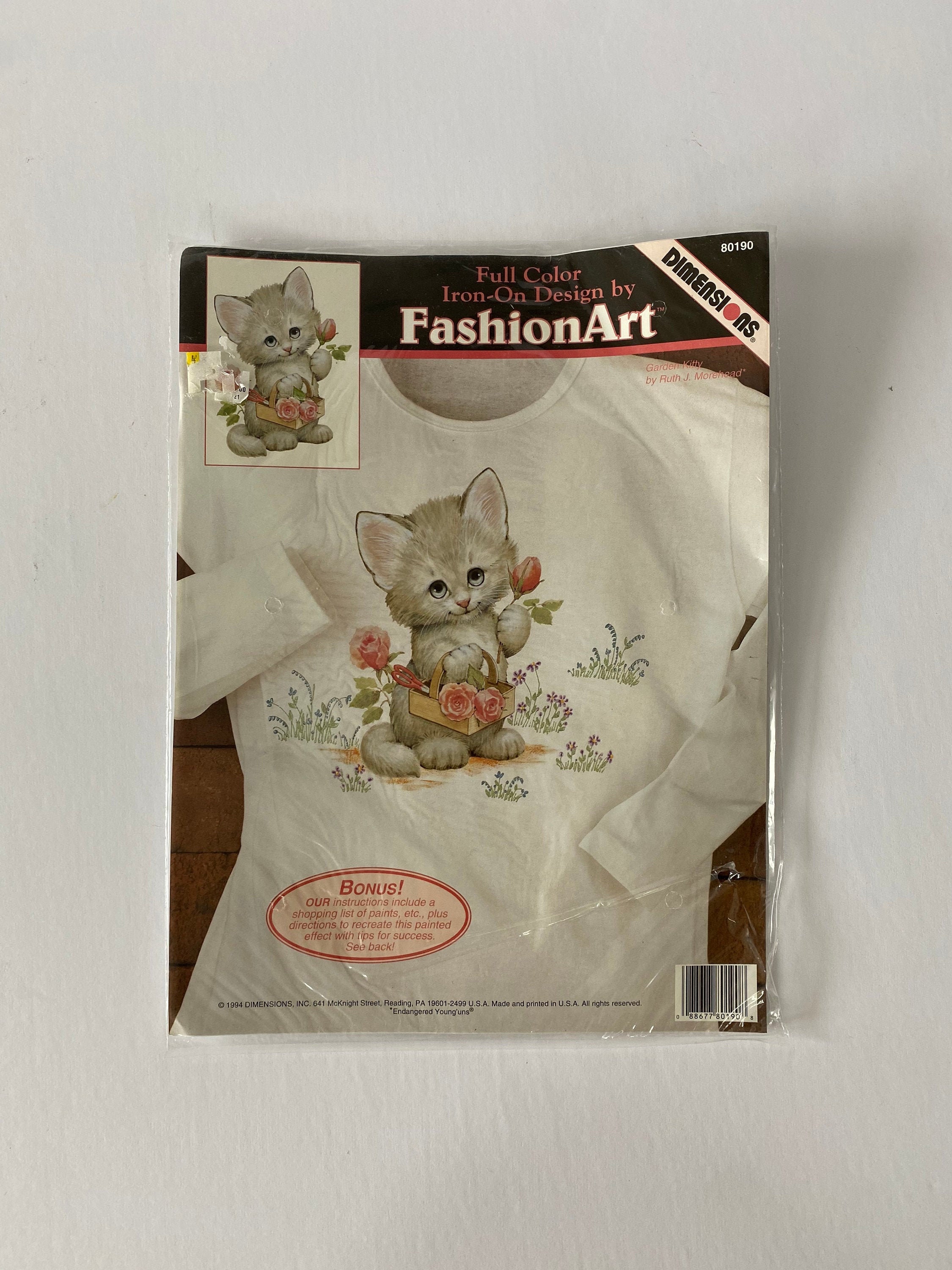 Details about   Original Vintage Cute Cat Iron On Transfer