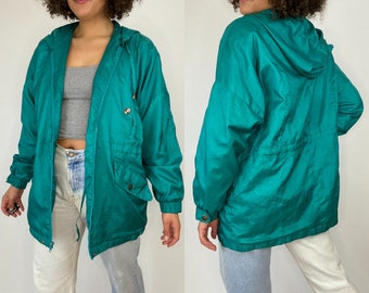 teal green jacket