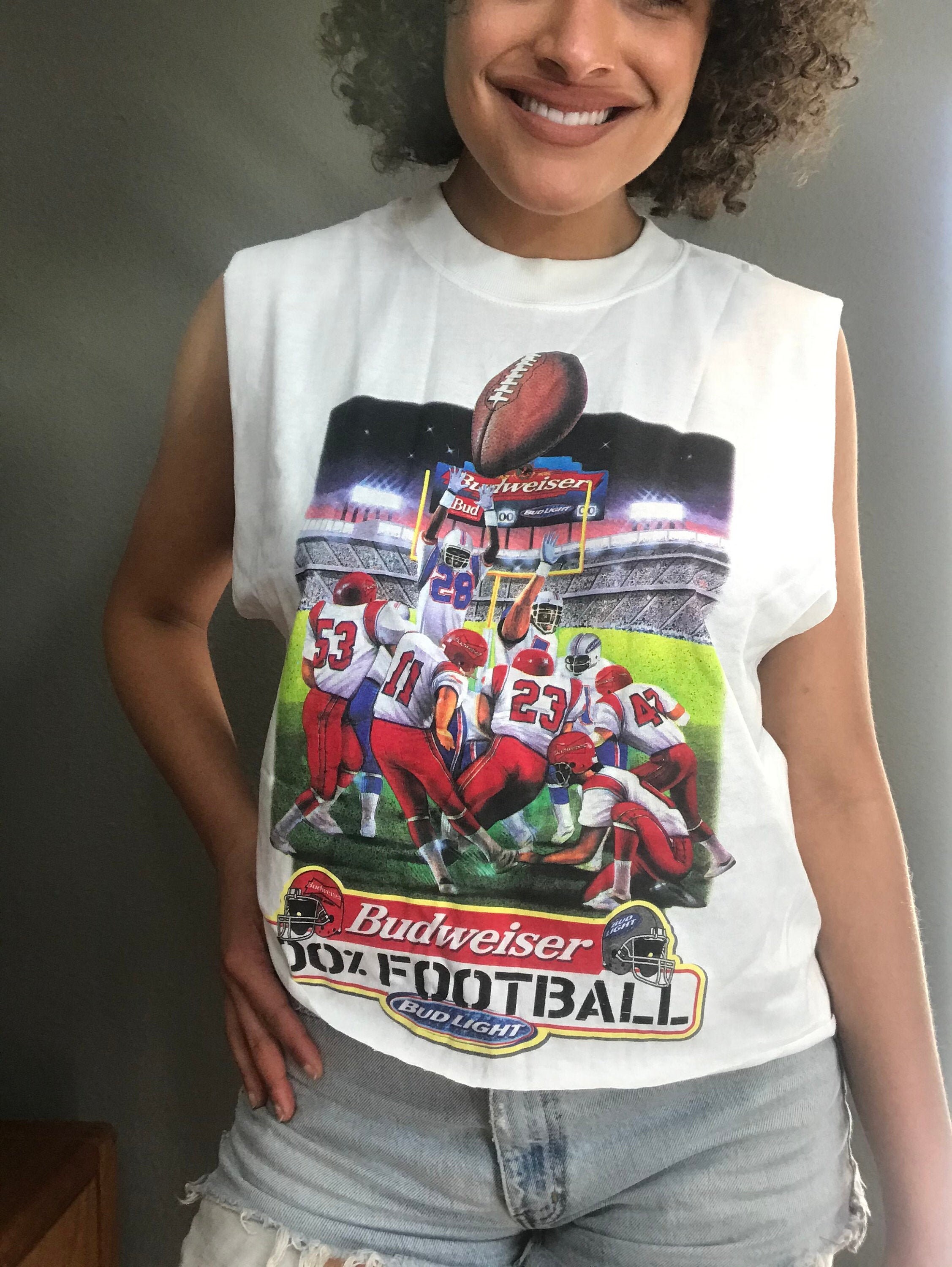 90s Football Budweiser T-shirt. 1990s 