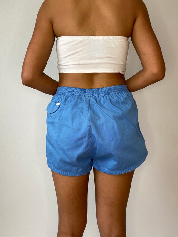 70s Blue Shorts. 1970s Blue Mens High Waist Short… - image 5